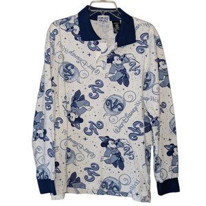 Walt Disney World VAULT Collection 25th Anniversary Mickey long sleeve polo sz M